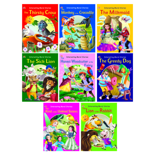 Mini Size Interesting Moral Stories Set of 8 Books Paperback